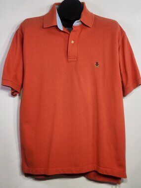 Tommy Hilfiger Orange Polo Shirt - Size L